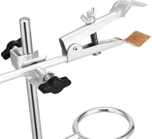 SEUNMUK 2 Pack Lab Stand Set - Laboratory Grade Stand Support Set with Coated Base for Fixing Labware