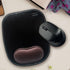 Ergonomic Leather Mouse Pad Mat with Wrist Support, Non-Slip Rubber Base for Gaming Office