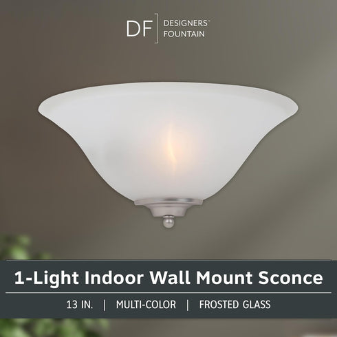 6020-AST 13 Designers Fountain Wall Sconce, in , White