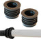 Fernco P22U-139 2-in. Service Weight Cast Iron Hub to 1.5-in. Sch. 40 PVC Compression Donut, 2-Pack