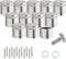 RuoFeng Stainless Steel Wall Mount Glass Standoff Holder 12 Pcs (19x20mm) with Screw Nails Advertising
