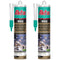 Akfix 100AQ Black Aquarium Silicone Sealant, 2x10.1 fl. oz., 100% Waterproof, Non-Toxic