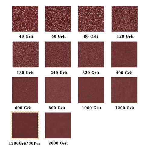SPEEDWOX 30 Pcs Hook and Loop Triangle Sandpaper, 1500 Grit 80mm for Oscillating Multi Tool Detail Sander