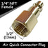 10PCS 1/4 Inch NPT Female Industrial Air Hose Quick Connect Plug Brass Finish Air Compressor Pneumatic Coupler Fitting Adapter by Uenede