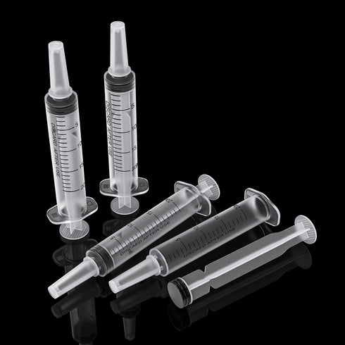 20 Pack of 20ml Plastic Syringes, Sterile Catheter Tip with Tip Cap Adapter for Scientific Labs