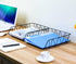 PAG Metal Stackable Letter Tray, 2 Pack Black Desktop File Organizer Rack for Paper Holder