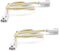 T5 T8 Extension Cords, 2ft 3-Prong Connector Cord for LED Tube Light, Pack of 2