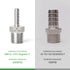 TAISHER 5PCS Forging 304 Stainless Steel Air Hose Fittings, Hose Barb Fittings 3/8" Barb x 1/2" MNPT Pipe Adapter