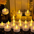 LED Tea Lights Candles, 24PACK Warm Yellow Flameless Candles for Holiday Celebration, Home Decoration