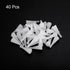 MECCANIXITY Silicone Rubber Tapered Plug - 3mm to 8mm Solid White for Laboratory Use, 40 Pieces