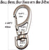 10 PCS Small Metal Clasps, Spring Swivel Snap Hooks Carabiner Clips with Rotating D-Ring