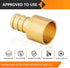 20-Pack PEX Fittings, 1/2" PEX x 1/2" Female Sweat Adapter, Brass Crimp Fitting for PEX Pipes