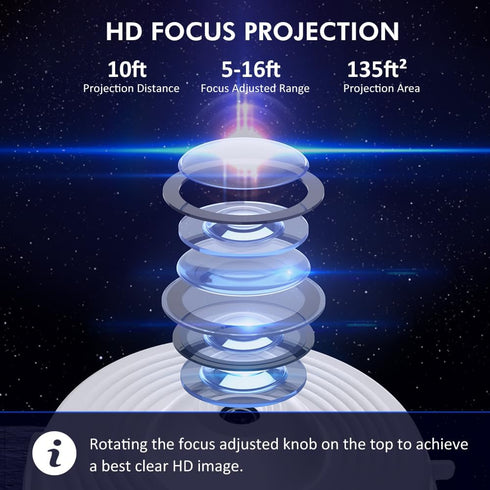 4K 13 360 Star Projector, Planetarium Projector for Bedroom Ultra Clear Galaxy Night Light with Replaceable Galaxy