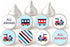 All Aboard Train Labels for Hershey Kisses Chocolates - Locomotive Candy Sticker