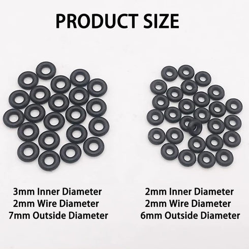 Gracilaria 50PCS (3x2x7mm) RC Airplane Controller O Shape Silicone Washer Shock Absorbor for RC Plane Helicopter DIY