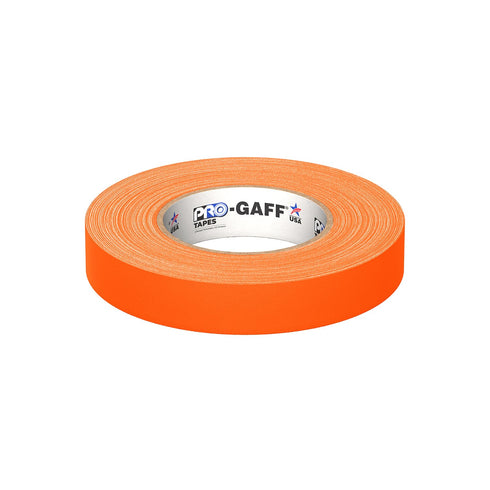 ProTapes Pro Gaff Premium Matte Cloth Gaffer's Tape, 1" Width, 50 yds Length, Fluorescent Orange