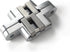 Zinc Alloy Hidden Door Hinge (0-180 Opening Angle) Hardware Accessories (Silver - Small)