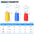 300 Pcs Insulated Fork Spade U-Type Wire Connector, 22-16 16-14 12-10 AWG Electrical Crimp Terminal