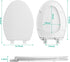 2 Pack, 18.5"L 14"W Toilet Seat Elongated Toilet Seats with Cover Quiet Close, Never Loosen Bumpers, Easy Removing
