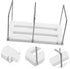 Adjustable White Expandable Bookend Stand for Office Desks and Shelves