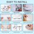 LINXIU 2 Toilet Seat Hinge Bolts Kit Quick Release Top Hinge Fixings Expanding Rubber Toilet Seat Replacement Parts