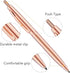 Unibene 6 Pack Rose Gold Ballpoint Pens, 1.0mm Medium Point Black Ink with 6 Stainless Steel Refills