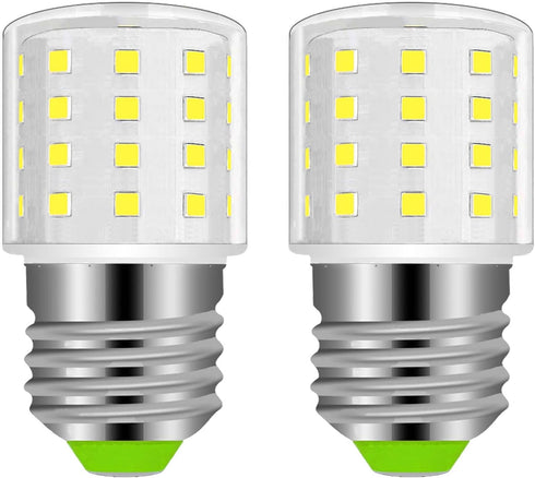 2 Pack KEI D34L LED Refrigerator Light Bulb, 3.5W, 40W Halogen Equivalent, E26 Medium Base, 6000K White, 500Lm