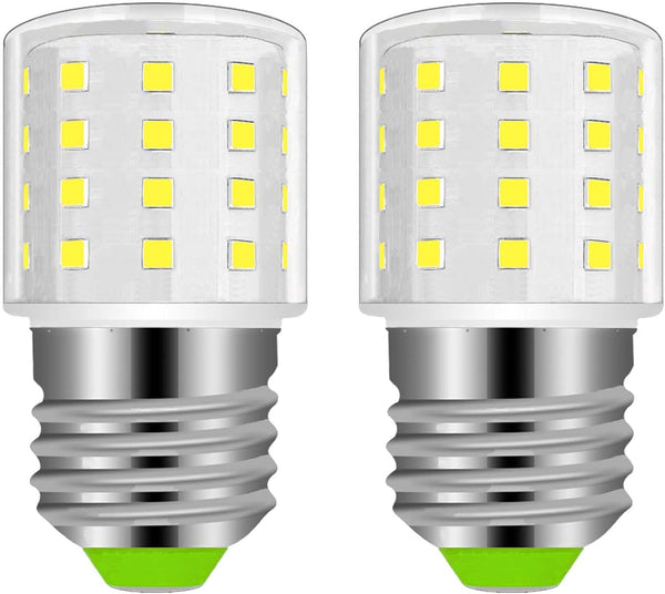 2 Pack KEI D34L LED Refrigerator Light Bulb, 3.5W, 40W Halogen Equivalent, E26 Medium Base, 6000K White, 500Lm