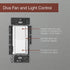 3-Speed 1.5A Fan/1A Lutron Diva Fan Control and Light Switch, Single-Pole, LED, DVFSQ-LF-LA, Light Almond