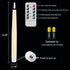 GenSwin Set of 3 Flameless Taper Candles, Real Wax LED Flickering Candlesticks with Remote Timer for Wedding, Party,