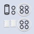 Soft Serve Ice Cream Machine Parts, 15-Piece Replacement Kit with Gaskets &