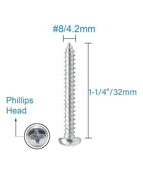 100pcs Plastic Self Drilling Drywall Anchors with Screws Assortment Kit, 50pcs Screws/50pcs Anchors Included