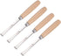 uxcell Wood Chisels Carving Knife, 10mm Chrome Plated Carbon Steel Flat Tip, 165mm Length, 4pcs
