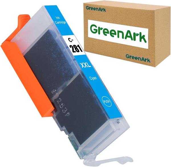 GREENARK Replacement Ink Cartridges for Canon CLI-281 CLI-281XXL C Cyan, Compatible with PIXMA Printers