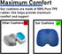 Tailbone 15.35 12.6 Blue Gel TPU Seat Cushion Contoured Honeycomb Cooling Gel Cushion for Long Sitting, Pressure Relief