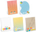 Summer Vibes Sticky Note Set, 4" x 6" Repositionable Pads with Five Modern Beach Theme Designs