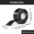 Waterproof Duct Tape 2.5cm x 3m, Silicone Repair Tape for Leaks, Rubber Seal Tape for Pipes and Faucets