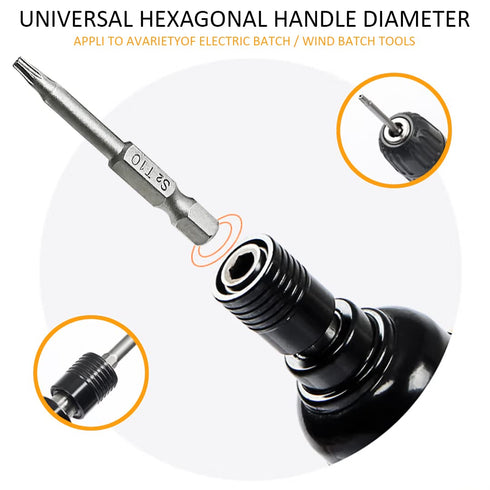 Torx Screwdriver Bit Set, PTSLKHN S2 Steel Magnetic Security Tamper Proof Star 12PCS Tools, 1/4" Hex Shank