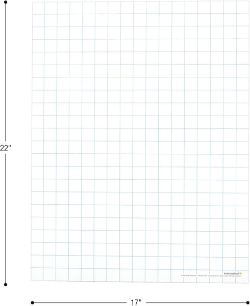 Really Good Stuff Jumbo Magnetic Dry Erase Graph Sheet, 17" x 22" | Classroom Essentials for Home, School, Office