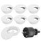 2" White Desk Grommet with Bi-Metal Hole Saw, Plastic Cable Hole Cover for Desktop Cord Management, 7 Pieces
