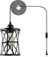 Laihezz Plug in Pendant Light, Hanging Light Fixture with Plug in Cord, Metal Black Hanging Lights with Plug in Cord