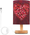YETTASBIN Valentine's Day Love Heart Bedside Table Lamp, Small LED Desk Light USB