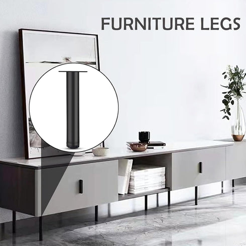 HJYCLFAZU Pack 4 10 cm) SpeeSy of Furniture feet, Adjustable Table Legs, Metal Cabinet Base feet for TV Cabinet, Bed