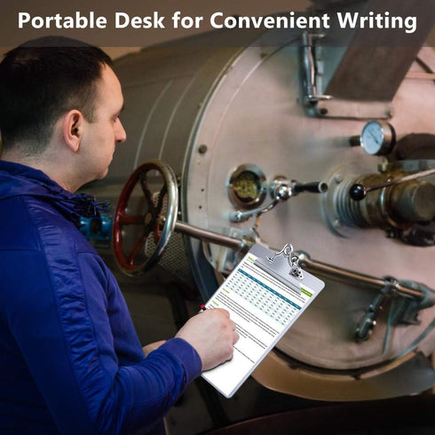 Metal Clipboard - Heavy Duty Aluminum Clipboard with High Capacity Clip for Letter Size and A4 Paper