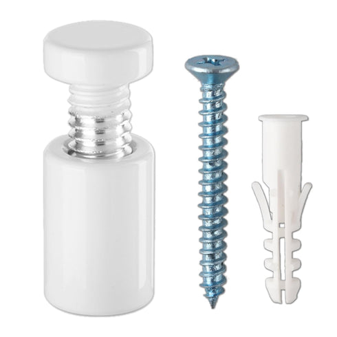 Sign Standoff 1/2" x 3/4" - Solid Aluminum Screws Mounting Hardware for Glass Panel, Pack of 4