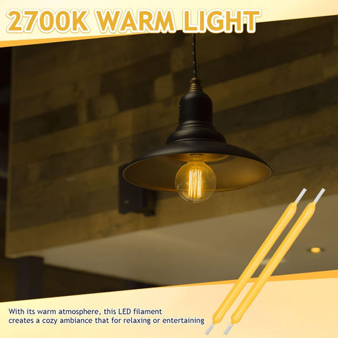 100pcs 3V 120MA 38MM, 2700K Bulb PRETYZOOM LED Filament Replacement Parts, DC Warm White Hard Diodes for Solar Garden