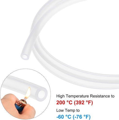 3/16"(5mm) 11/32"(9mm) 5ft(1.5 M METERXITY Silicone Tubing, ID x OD Silicone Rubber Vacuum Tube, M) High Temp Water Air