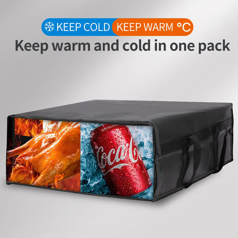 20" 20" 8" 1-Pack Bodaon Insulated Pizza Delivery Bag, x x Pizza Warmer Bags for Carry Hot, Insulated Food Delivery