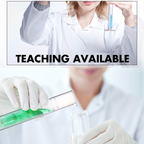 Measuring Cylinder Set, 4 Sizes Graduated Polypropylene Lab Test Tubes for Laboratory & Science Experiments