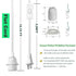 16Ft E26/E27 1 Pack, Plug in Light Socket - Pendant Light Cord Kit Light Socket Hanging Lantern Lamp Cord with On/Off